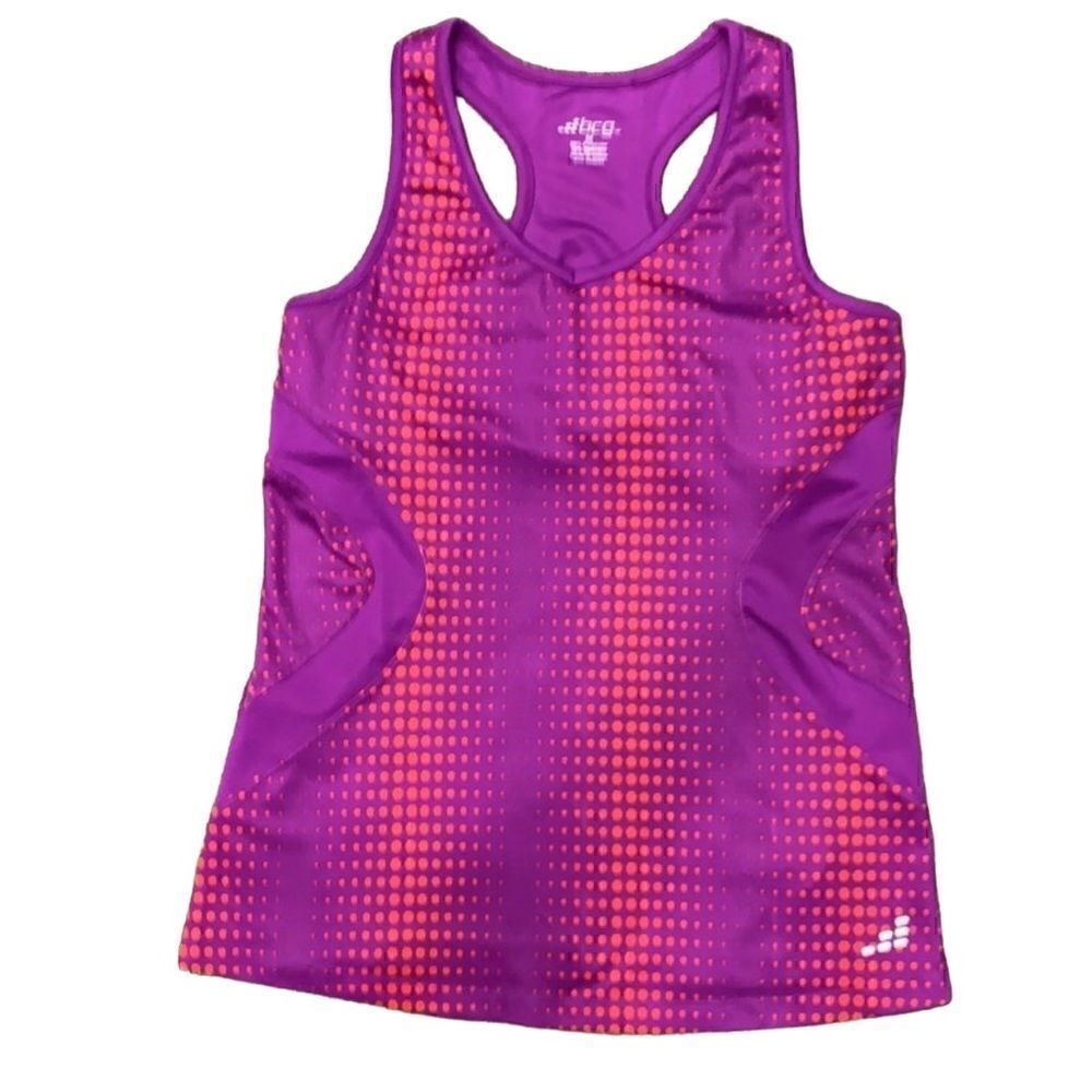 BCG M Purple & Orange Tank with built in unpadded bra